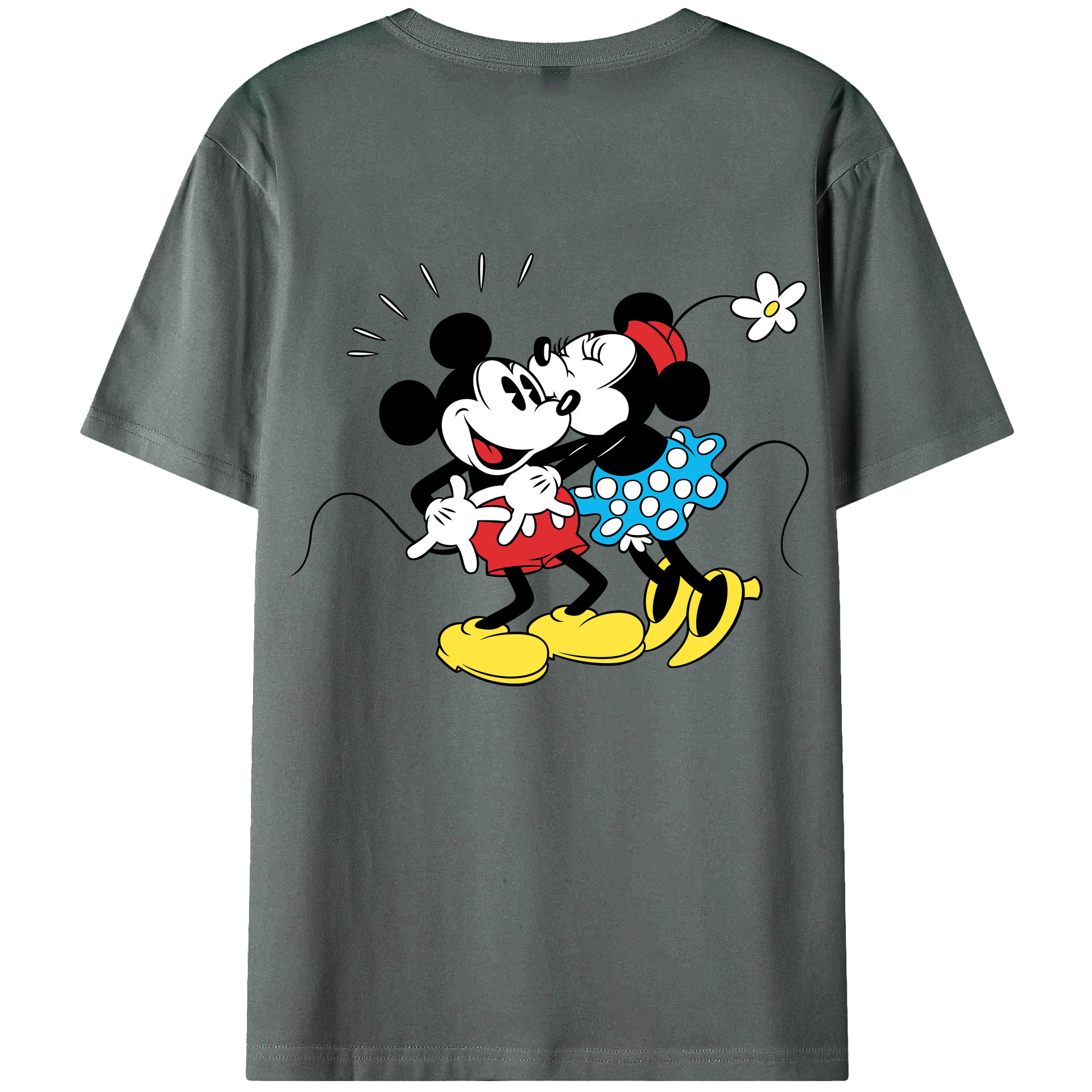 （画像用） ミッキーマウス Mickey Mouse 綿100％半袖Tシャツ（背面プリント）